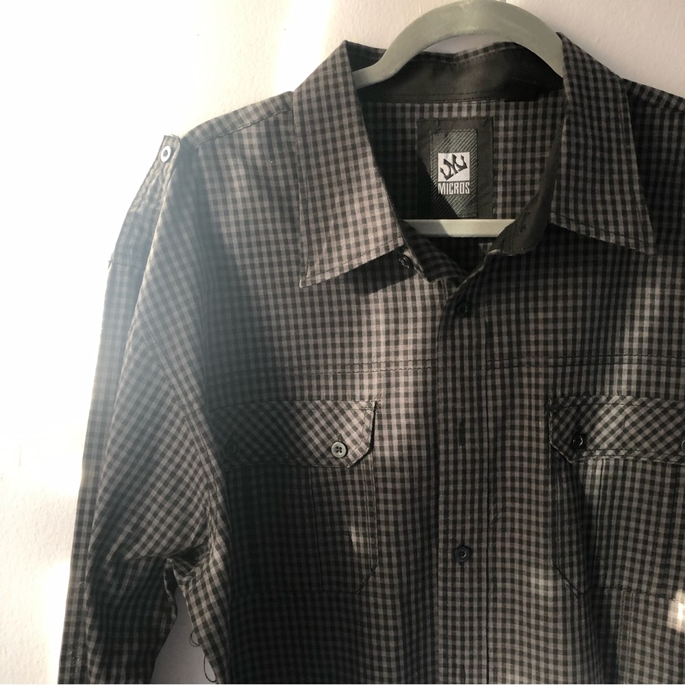 Micros Plaid Button Down Shirt